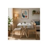 HOLLKA MUTFAK MASASI,CAFE MASASI ,BALKON MASASI, BAHÇE RESTORAN MASASI YEMEK MASASI 70X70 CAPPUCCİNO RENK METAL AYAK KALINLAŞTIRMALI