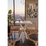 HOLLKA MUTFAK MASASI,CAFE MASASI ,BALKON MASASI, BAHÇE RESTORAN MASASI YEMEK MASASI 70X70 METAL AYAK