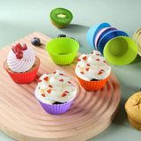 Holly Home 12'li Mini Muffin Pişirme Kalıbı, Silikon Ribanalı Kek, Cupcake, Bisküvi, Hamur Işi Renkli Kap - 12 Adet