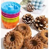 Holly Home 12'li Yıkanabilir Mini Chef Muffin Pişirme Kalıbı, Silikon Göbekli Kek, Cupcake, Hamur Işi Kap - 12 Adet