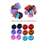 Holly Home 12'li Yıkanabilir Yanmaz Mini Chef Göbekli Muffin Pişirme Kalıbı, Silikon Kek, Cupcake, HAMUR7X3,5CM