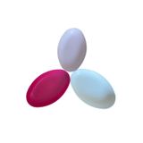 Holly Home 3 Lü Plastik Kayık Servis Salata Oval Tabak 15X24X4Cm Pudra, Krem, Fuşya