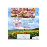 Holly Home 32 Parça 6 Kişilik Çantalı Magic Piknik Seti Pudra Pembe