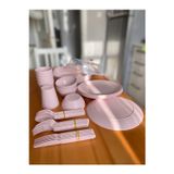 Holly Home 38 Parça 6 Kişilik Kilitli Çantalı Plastik Piknik Seti Yuvarlak Tabak Hh