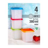 Holly Home 4 Adet Mini Alaska Nofrost Saklama Kabı Derin Dondurucu 380Ml