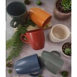 Holly Home 6 Kişilik Cold Bulut Mat Renkli Çay Kahve Kupa Seti 6x(9 cm 300 Ml) - 6 Adet