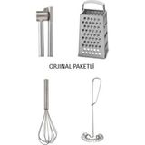 Holly Home İKEA 3 Adet 4 Parça Mutfak Seti; Koncıs Sarımsak Ezici + Idealısk Rende + Idealısk 2 Li Çırpıcı