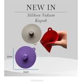 Holly Home Kırmızı ve Gri Renkli 3 Adet Silikon Mini Vakum Kapak 11 cm Kase Kavanoz Bardak İçin Pratik