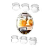 Holly Home Korken 6'Lı Vakum Kapaklı Sade Reçellik Mini Cam Kavanoz 6X13 Cl