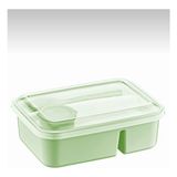 Holly Home Lunch To Go Beslenme Kabı Bölmeli Sosluklu Beslenme Kabı 600ML+320ML+40ML 14,5X20X7,4(H)CM - Yeşil