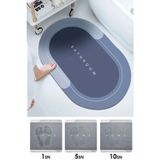 Holly Home Oval Kaymaz Taban Bathroom Banyo Paspası Su Emici Şık Tasarım Abdest Paspası 40*60 Cm