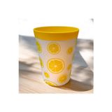 Holly Home Sandy Limon Desenli Bardak Renkli Plastik Su, Meşrubat Bardağı 300Ml 10(H)X8X8Cm