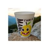 Holly Home Sandy Mango Desenli Bardak Renkli Plastik Su, Meşrubat Bardağı 300Ml 10(H)X8X8Cm
