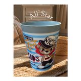 Holly Home Sandy Nyc Desenli Bardak Renkli Plastik Su, Meşrubat Bardağı 300Ml 10(H)X8X8Cm