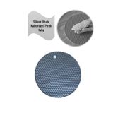 Holly Home Silikon Nihale, Petek Desenli Kalburbastı Kalıbı, Tutacak Gri Çap: 17,5cm