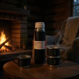Holly Home Vacuum Flask Set 3 Bardaklı Kutulu Vakumlu Paslanmaz Çelik Termos Seti 500 ml - Siyah - 0,50 lt