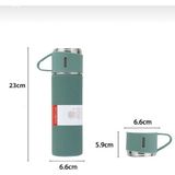 Holly Home Vacuum Flask Set 3 Bardaklı Kutulu Vakumlu Paslanmaz Çelik Termos Seti 500 ml - Yeşil - 0,50 lt