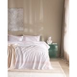 Holly King Size %100 Pamuk Nevresim Takımı - Beyaz/Turuncu