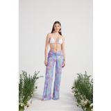 Holly Lolly Beli İp Detaylı Tül Pareo Shirred Pantolon Lila