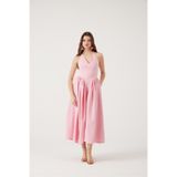 HOLLY LOLLY Boyundan Bağlamalı Uzun Elbise, s, HLSS25-0008, Pembe, Kadın