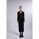 HOLLY LOLLY Çift Yırtmaçlı Maxi Serre Etek, HLFW24-00020