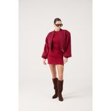 Holly Lolly Crop Kesim Vatkalı Parker Bomber Ceket Bordo