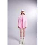 Holly Lolly HLSS24-00004 Lovesize Cepli Oversize Kesim Pembe Kadın Gömlek