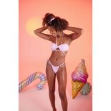 HOLLY LOLLY Özel Yapım Parlak Kumaşlı Premium Mia Bikini Altı, HLSS23-00048