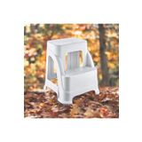 HOLLYHOME Merdivo Büyük Beyaz Basamaklı Tabure Merdiven Kamp Ev Bahçe Tabure 42x44x44(H) Cm