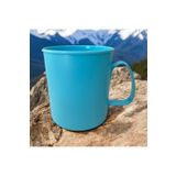 HOLLYHOME Plastik Kulplu Kupa Bardak Plastik Su, Meşrubat Bardağı 300ml 8,5(h)x7,5cm Mavi