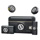 Hollyland Lark M2 Kablosuz Mikrofon, iPhone/Kamera/Android/PC için, 48 kHz/24 bit Yüksek Sadakat Ses, 300 m Menzil, Gürültü Engelleme, 40 Saat Kullanım, YouTube, Vlog, Akış (Siyah, Kamera RX + USB-C