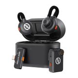 Hollyland Lark M2S Mini Combo (Kamera RX+Type-C RX) Kamera/iPhone/Android/Dizüstü Bilgisayar için Kablosuz Mikrofon, 7 g Hafif, Titanyum Klips, 300 m Menzil, İçerik Oluşturucuları, Çevrimiçi Dersler