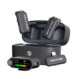 Hollyland Lark MAX 2 Combo (2 TX + Kamera RX + USB-C RX + Şarj Kılıfı) Kablosuz Yaka Mikrofonu, AI Gürültü Engelleyici, 32 Bit Tam Zincir, 340 m Menzil, iPhone, Android, Kamera, PC için Mikrofon