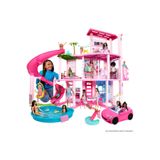 HollyMall Barbi'nin Rüya Evi + Arabası + 4 adet 27 cm. Sonsuz Hareket Bebek + 4 adet 5cm Chelsea Bebek