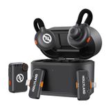 HollyView Hollyland Lark M2S Kablosuz Yaka Mikrofonu, Kamera, iPhone, Android, PC için, 300m Menzil, Titanyum Klips, 7g Hafif, Gürültü Engellemeli, 30 Saat Süre, Canlı Yayın Vlog için Yaka Mikrofonu