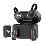 HollyView Lark M2S Kablosuz Yaka Mikrofonu, Kamera, iPhone, Android, PC için, 300m Menzil, Titanyum Klips, 7g Hafif, Gürültü Engellemeli, 30 Saat Süre, Canlı Vlog için Yaka Mikrofonu