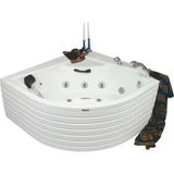 Hollywood Oturmalı Oval Jakuzi 140x140, h:55 Bonus Hidromasaj Sistemli Küvet (Gövde + Metal ayak + Ön panel)
