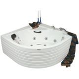 Hollywood Oturmalı Oval Jakuzi 140x140, h:55 Comfort Hidromasaj Sistemli Küvet (Gövde + Metal ayak + Ön panel)