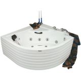 Hollywood Oturmalı Oval Jakuzi 140x140, h:55 Tango Hidromasaj Sistemli Küvet (Gövde + Metal ayak + Ön panel)