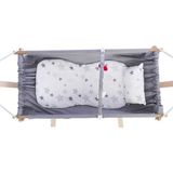 Holmen Fethiye Gri Ahşap Hamak 66 x 62 x 147 cm %100 Pamuk Kumaş Özellikli Çocuk Bahçe Oyuncağı