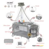 Holmer All In One ( Cibinlikli, Dönenceli, Alt Açma Ünüteli Oyun Parkı/park Yatak ) acik-gri