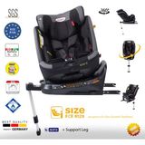 Holmer Capsula Multipro Aero 3D Legfix I-Size (360° Dönebilir) 0-36KG Oto Koltuğu İsofix/SPS/SIP/Latch - Siyah