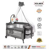 Holmer Coolstyle (Deluxe Kumaş) Premium Cibinlikli Dönenceli Anne Yanı/Oyun Parkı/Park Yatak 70 X 110 Cm