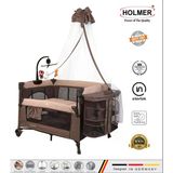 Holmer Coolstyle (Deluxe Kumaş) Premium Cibinlikli Dönenceli Anne Yanı/Oyun Parkı/Park Yatak 70X110cm Bej