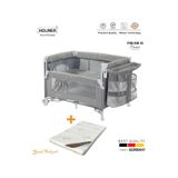 Holmer Coolstyle Oyun Parkı/Anne Yanı/Park Yatak Multi Pro + Yatak acik-gri