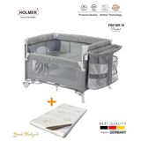 Holmer Coolstyle (Yatak Hediyeli) oyun Parkı/Anne Yanı/Park Yatak Multi Pro + Yatak (Gri)