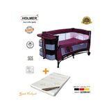 Holmer Kids Maxi Comfort Coolstyle Anne Yanı Oyun Parkı/beşik 70x110cm Mürdüm+aloevera Yatak