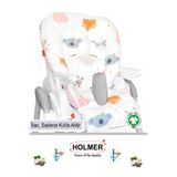 Holmer Leke Tutmaz Organik Mama Sandalyesi Minderi & Kılıfı Max-M Pembe