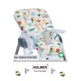Holmer Leke Tutmaz Organik Mama Sandalyesi Minderi & Kılıfı Max-M Su Yeşili