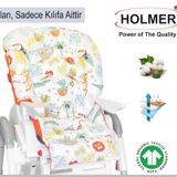HOLMER Leke Tutmaz Organik Mama Sandalyesi Minderi & Kılıfı Max-T Turuncu